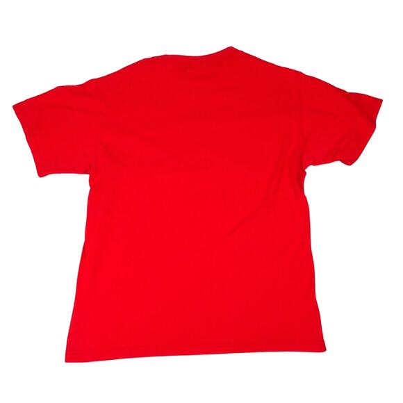 VTG Lee Sport Chicago Bulls Men's Red 90s Spell Out Embroidered T-Shirt Sz‎ M - Picture 8 of 10